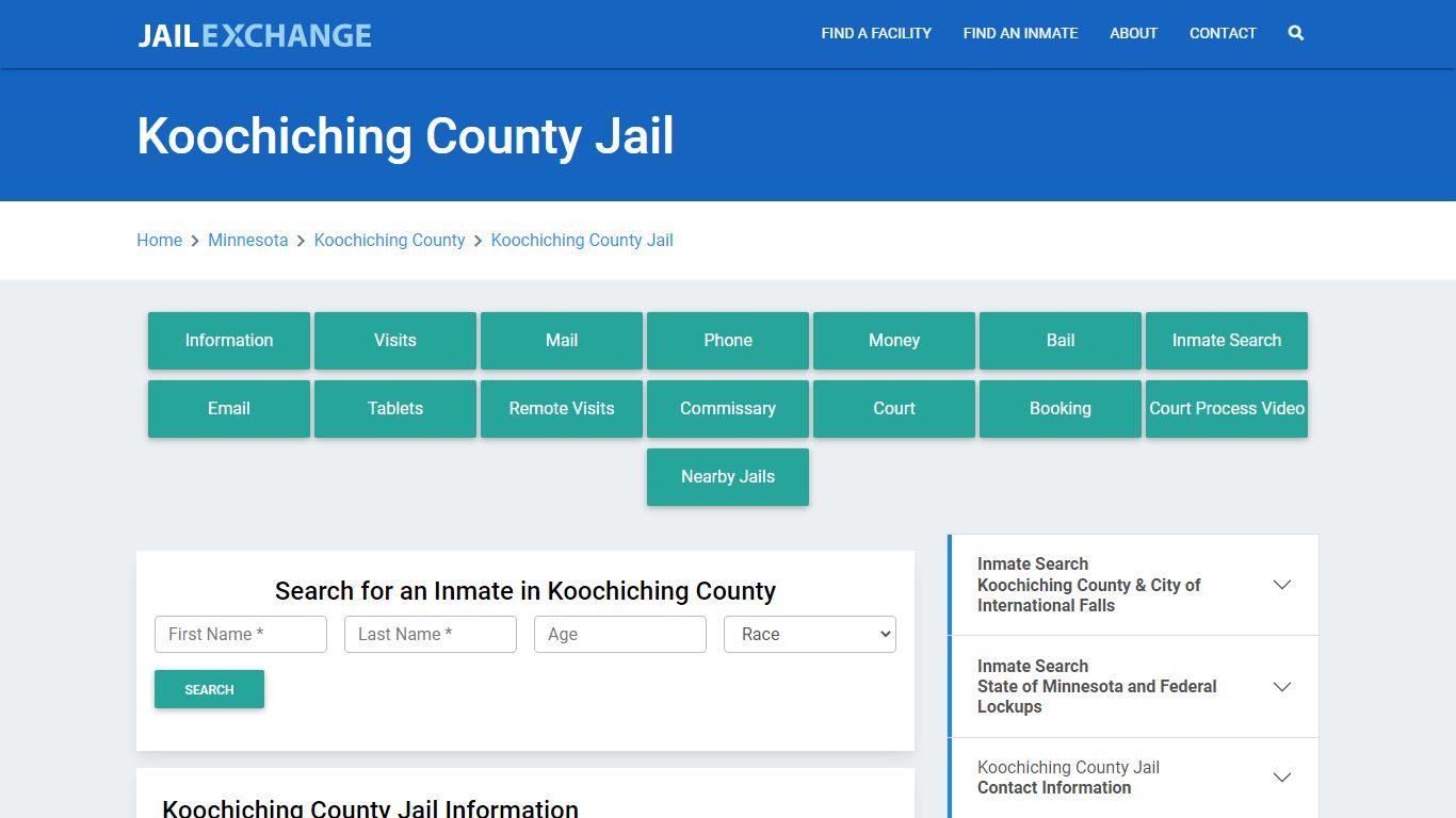 Koochiching County Jail Roster Lookup, MN, Inmate Search